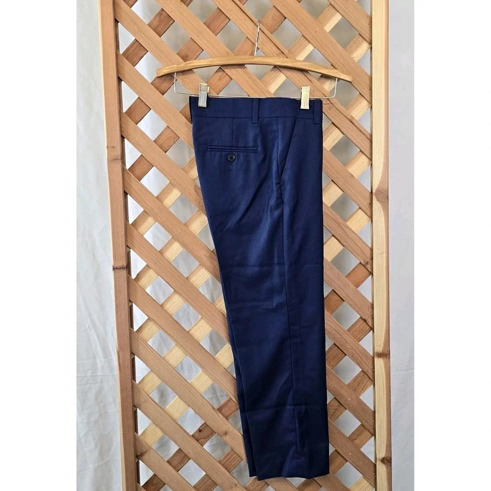 NWT Calvin‎ Klein Boys Flat-Front Bi-Stretch Dress Pant - Bright Blue - Size 10